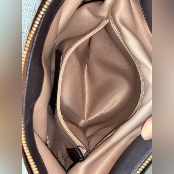 Coach Ashley Chocolate Brown Patent Leather Crossbody-Silver Hardware - Picture 15 of 16